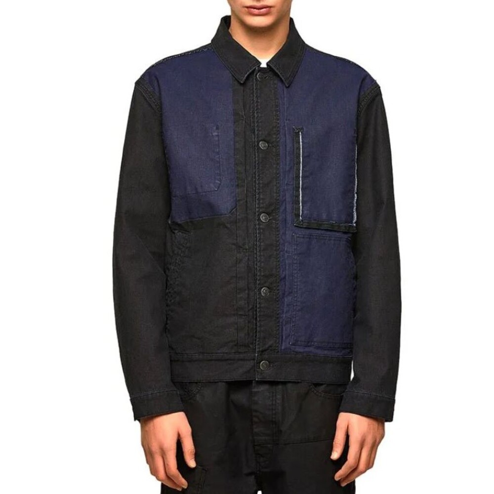 NWT Diesel M D-Roku-JoggJeans Denim Streetwear Utility Moto Chore Workwear Coat